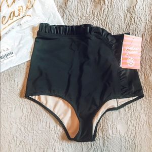 Kortni Jeane Black Cascade Bottoms- Size S